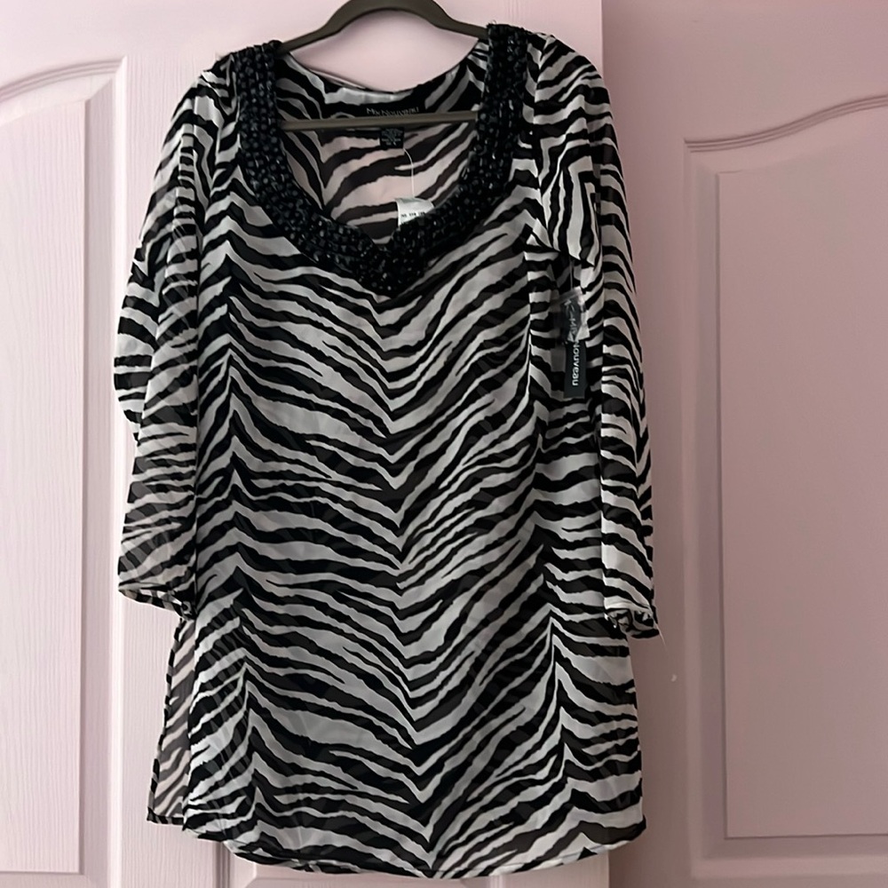 Zebra sheer coverup.